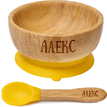 Бамбукова купичка с име и лъжичка